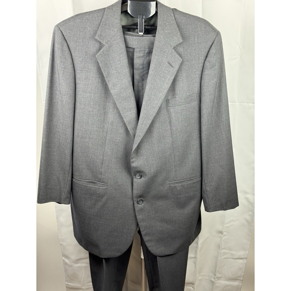 Corbin Ltd Gray 2 Piece Suit Mens Blazer Pants USA Made Union Wool 42R